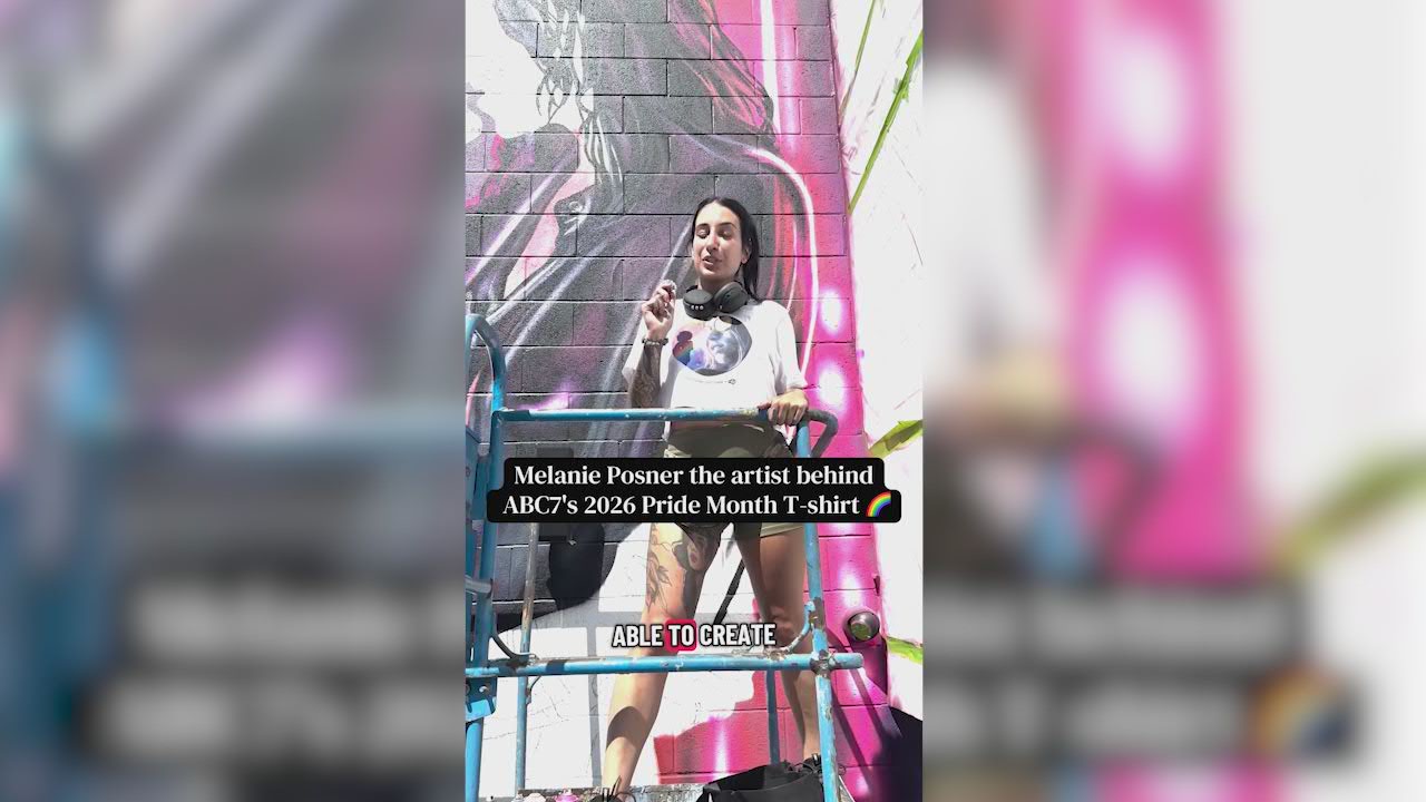 LA artist makes a statement with neon-bright sapphic mural in WeHo