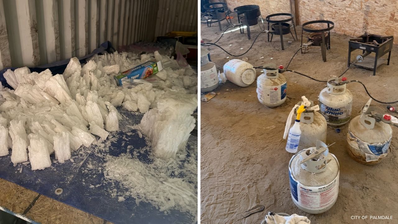 Over 800 pounds of meth seized after illegal dumping investigation uncovers large lab in Palmdale