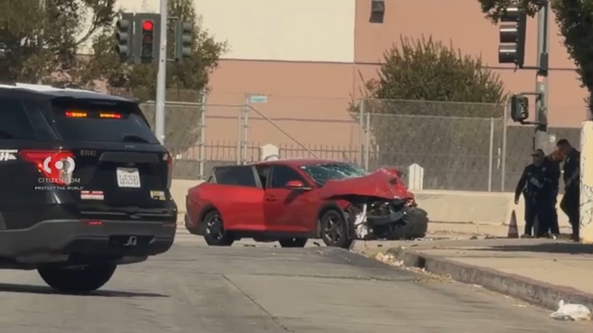 2-year-old critical, 2 adults hurt after T-bone crash in South LA, police say