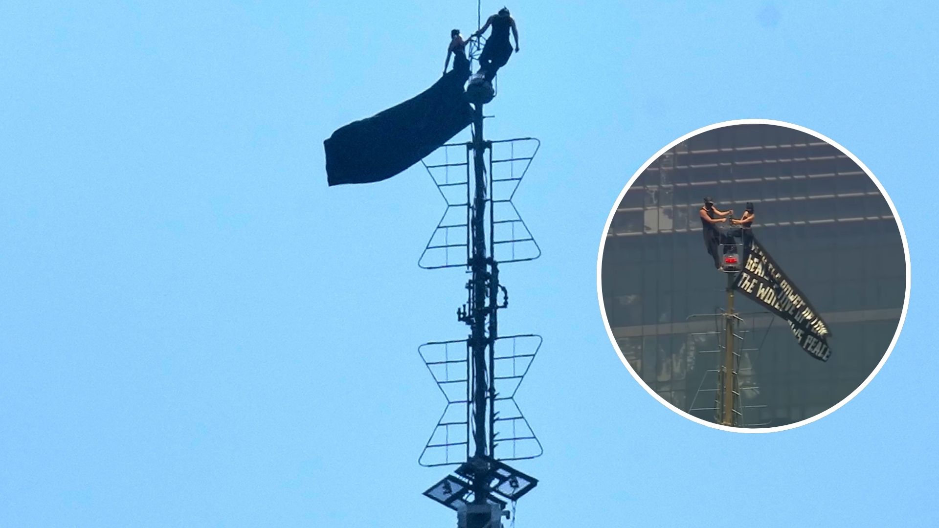 How daredevil loverbirds climbed onto Empire State Building spire
