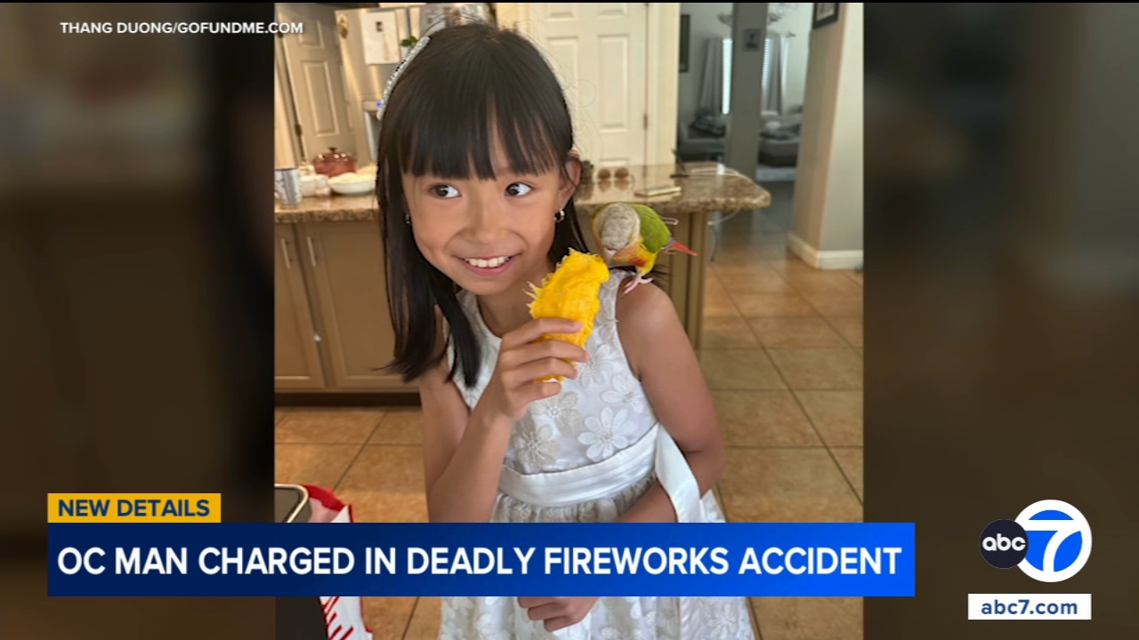 Man charged with involuntary manslaughter in fireworks explosion that killed girl, 8, in Buena Park