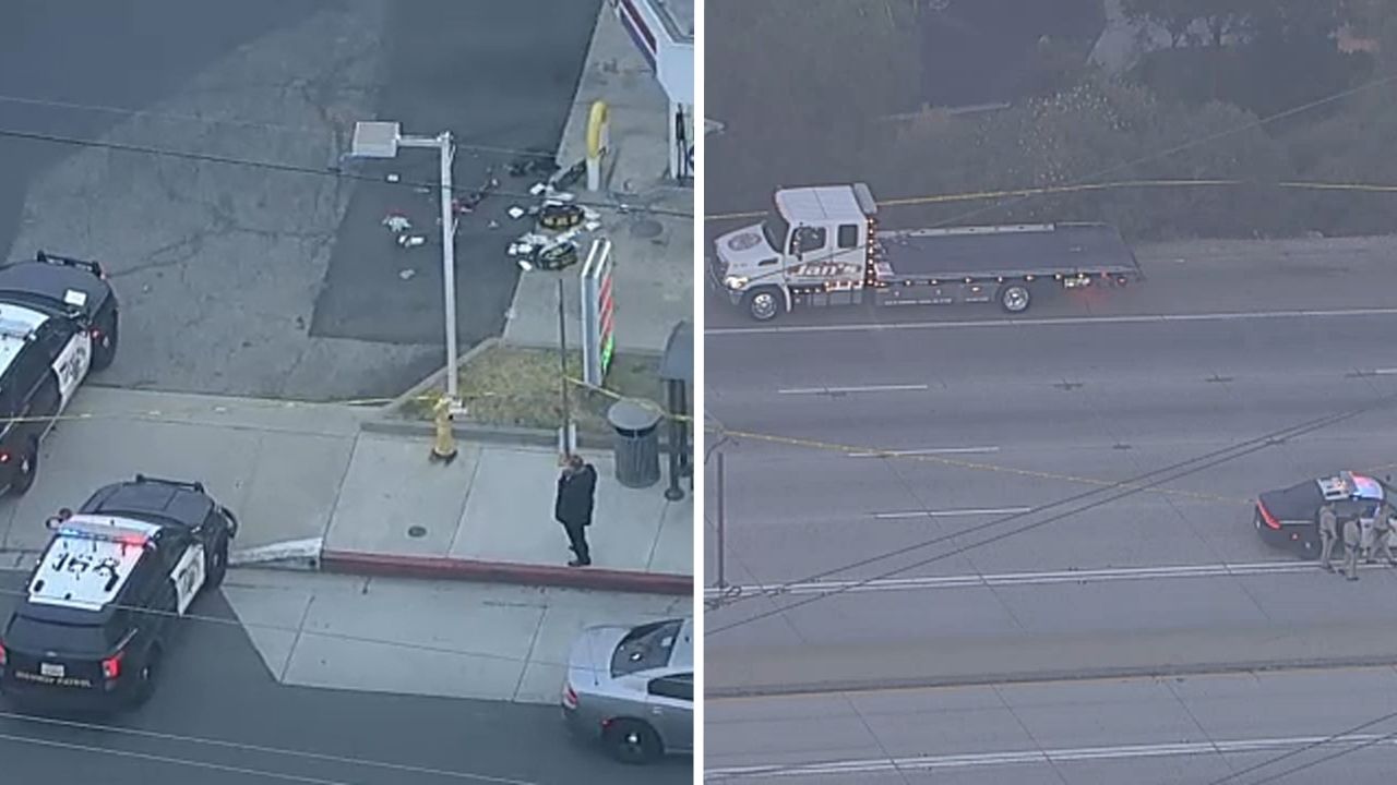 Suspect killed in CHP shooting at Covina gas station after assaulting tow truck driver on 210 Fwy