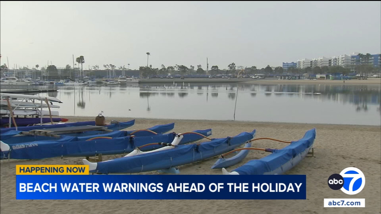 Beach water warnings ahead of Fourth of July holiday due to elevated bacteria levels