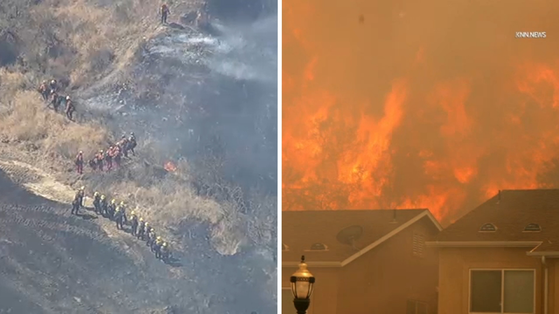 Crews stop forward progress on Santa Clarita fire that prompted evacuation warning, threatened homes