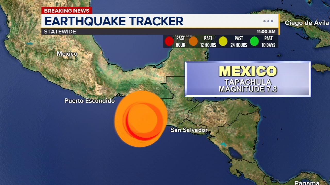 A 7.3 earthquake hits Mexico-Guatemala border with no immediate damage reported