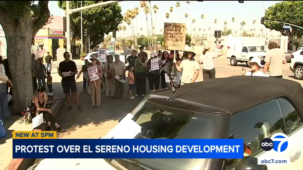El Sereno residents protest proposed 111-unit housing development with no parking