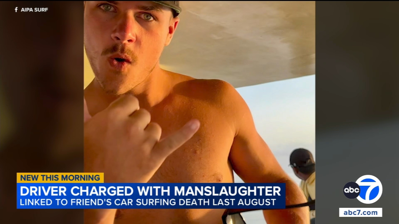 21-year-old charged with vehicular manslaughter in OC 'car-surfing' crash that killed beloved surfer