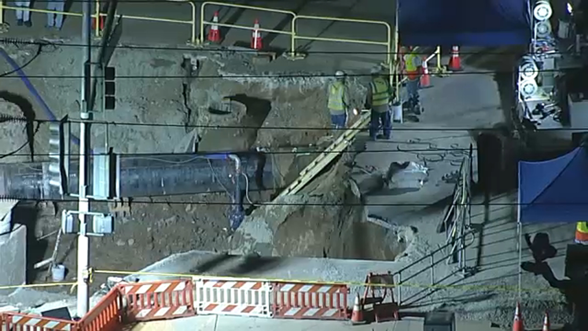 Work on busted West Hollywood water pipe to continue into workweek despite 'significant progress'