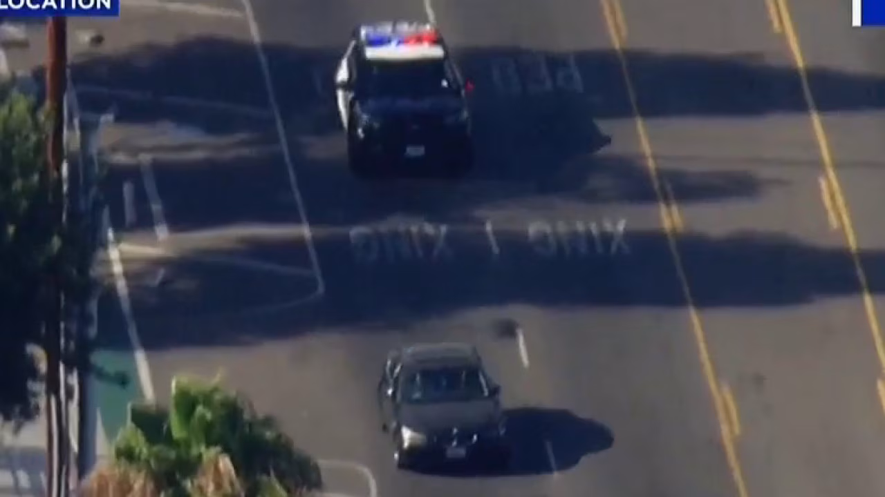 Driver leads police chase across South Los Angeles